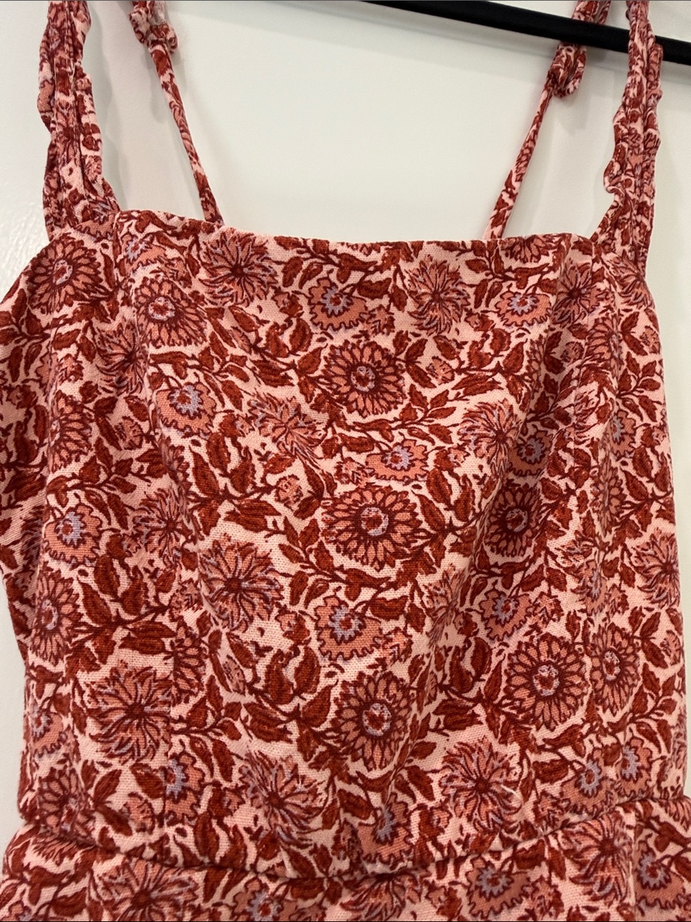 Altar'd State Red Floral Square-Neck Mini Dress - Picture 6 of 8